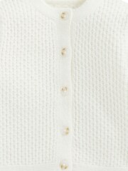 Mamas & Papas Knitted White Cardigan - Image 2 of 3