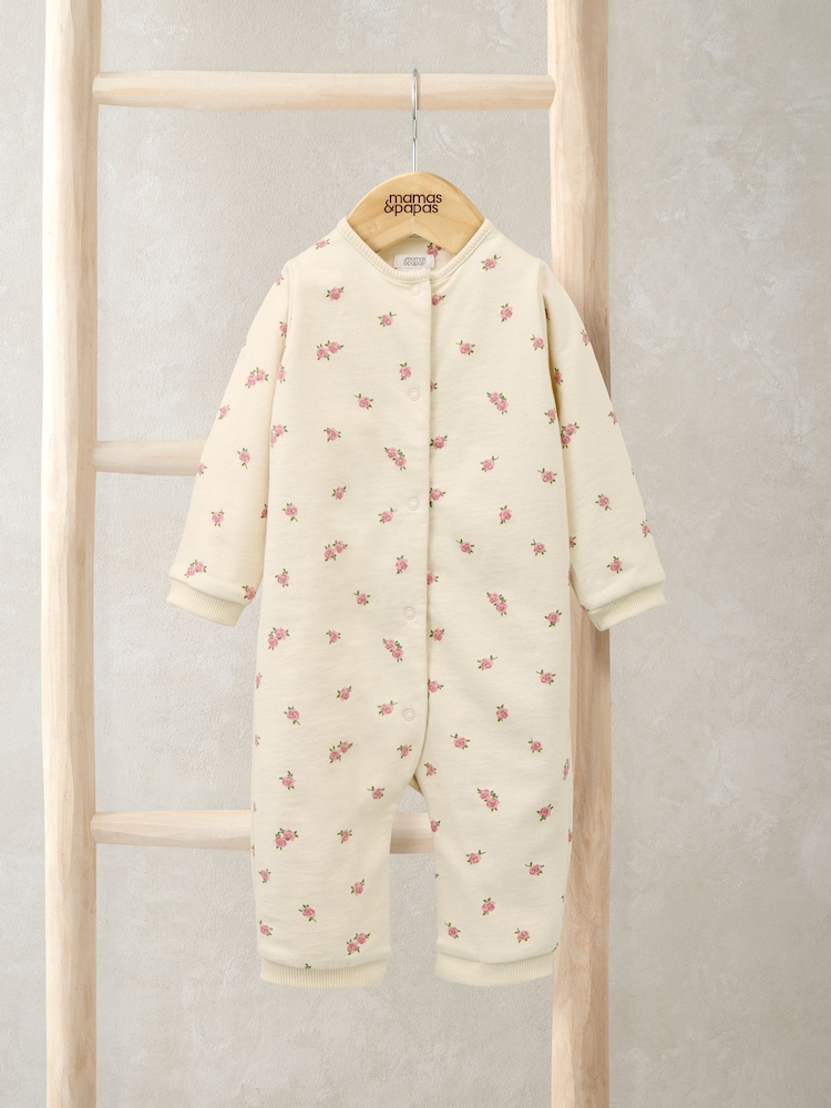 Mamas & Papas Cream Blooming Romper - Image 1 of 3 Mamas & Papas Cream Blooming Romper - Image 1 of 3