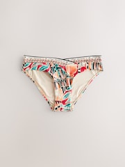 Rust Red Abstract Bordered V High Leg Bikini Bottoms - Image 5 of 8