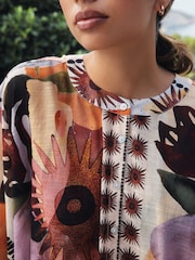 Marrakesh Scenic Printed Overhead Cover-Up Kaftan Shirt - Image 5 of 8
