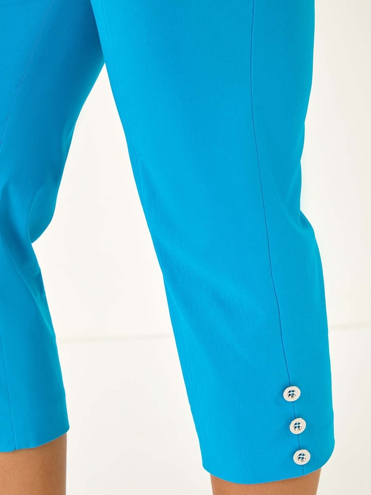 Roman Blue Petite Bengaline Cropped Trousers - Image 5 of 5