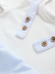 Dungi albastre nautice - Set salopetă și body Bebeluși (0ms-2yrs) - Imaginea 6 din 12