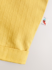 Yellow Fruit/Veg Print - Set salopetă și body Bebeluși (0ms-2yrs) - Imaginea 9 din 10