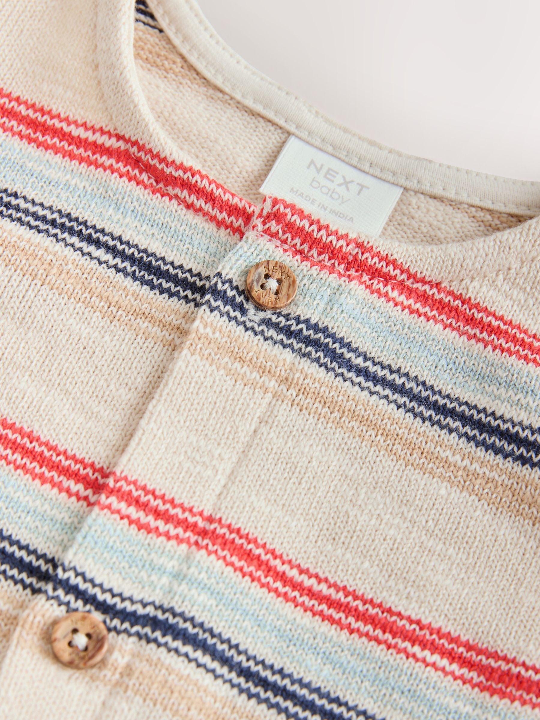 Buy Red/Blue Stripe Jersey Baby Rompers (0mths-3yrs) from Next