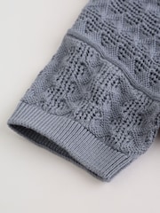 Blue Knitted Top and Shorts Baby Set (0mths-2yrs) - Image 10 of 14