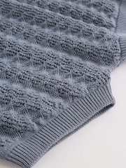 Blue Knitted Top and Shorts Baby Set (0mths-2yrs) - Image 13 of 14