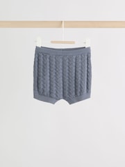 Blue Knitted Top and Shorts Baby Set (0mths-2yrs) - Image 4 of 14
