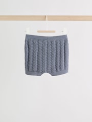Blue Knitted Top and Shorts Baby Set (0mths-2yrs) - Image 6 of 14