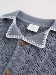 Blue Knitted Top and Shorts Baby Set (0mths-2yrs) - Image 8 of 14