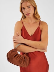 Accessorize Brown Mini Embellished Satin Bag - Image 1 of 5