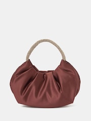 Accessorize Brown Mini Embellished Satin Bag - Image 2 of 5