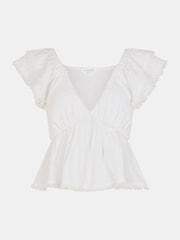 Accessorize White Sleeveless Frilly Tassel Blouse - Image 1 of 1