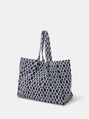 Accessorize Blue Geometric Tote Bag - Image 1 of 5