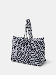 Accessorize Blue Geometric Tote Bag - Image 2 of 5