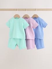 Blue/Lilac/Green Tops and Shorts 6 Piece Baby Set (0mths-2yrs) - Image 1 of 15