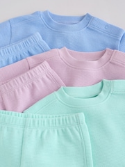 Blue/Lilac/Green Tops and Shorts 6 Piece Baby Set (0mths-2yrs) - Image 12 of 15