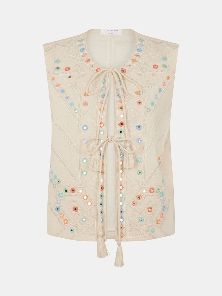 Accessorize Mirror Embroidered Waistcoat - Imagen 1 de 1
