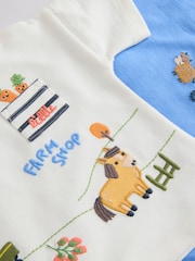 Blue/Red Homegrown Farm - Tops and Shorts Baby Set 6 Piece (0mths-3yrs) - Imaginea 14 din 14
