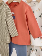 Brown/Blue/Cream Hamish Farm Baby Top and Leggings Set 6 Piece (0mths-3yrs) - Image 11 of 16