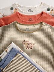 Brown/Blue/Cream Hamish Farm Baby Top and Leggings Set 6 Piece (0mths-3yrs) - Image 12 of 16