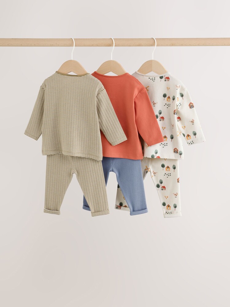 Brown/Blue/Cream Hamish Farm Baby Top and Leggings Set 6 Piece (0mths-3yrs) - Image 2 of 16 Brown/Blue/Cream Hamish Farm Baby Top and Leggings Set 6 Piece (0mths-3yrs) - Image 2 of 16