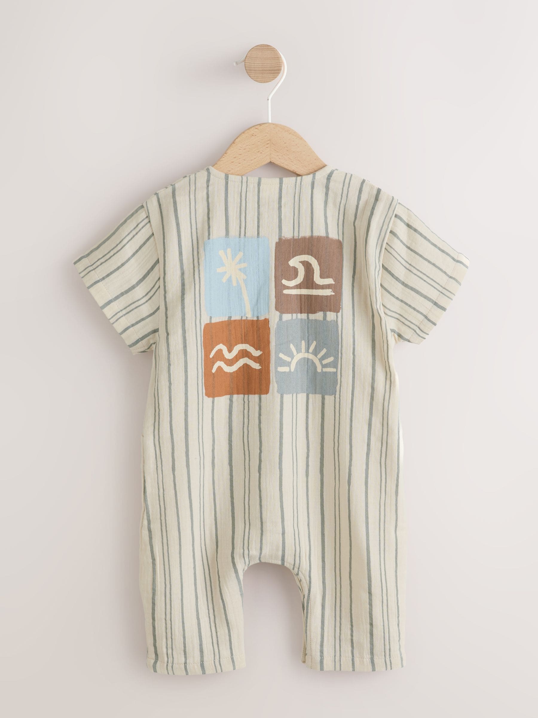 Buy Mono Stripe Short Sleeve Baby Romper (0mths-3yrs) from Next Canada