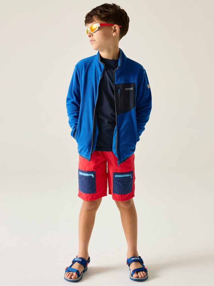 Regatta Blue Junior Frankie Full Zip Fleece - Image 2 of 7 Regatta Blue Junior Frankie Full Zip Fleece - Image 2 of 7