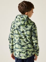 Regatta Green Junior Waterproof Printed Lever Jacket - Image 2 of 9