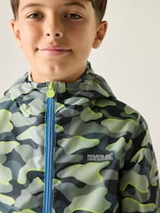 Regatta Green Junior Waterproof Printed Lever Jacket - Image 5 of 9