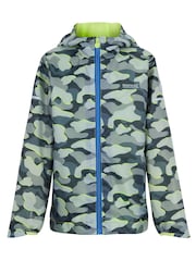 Regatta Green Junior Waterproof Printed Lever Jacket - Image 7 of 9