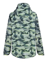 Regatta Green Junior Waterproof Printed Lever Jacket - Image 8 of 9