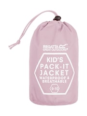 Regatta Purple Kids Waterproof Pack It Jacket - Image 9 of 9