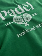 Green Padel Graphic - Relaxed Fit Ultrasoft Smart Knitted Shirt - صورة 8 من 9
