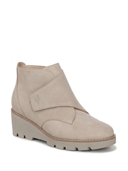 Vionic Wide Fit Cream Abby Arch Support Wedge Ankle Boots - Image 3 of 7