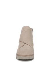 Vionic Wide Fit Cream Abby Arch Support Wedge Ankle Boots - Image 4 of 7
