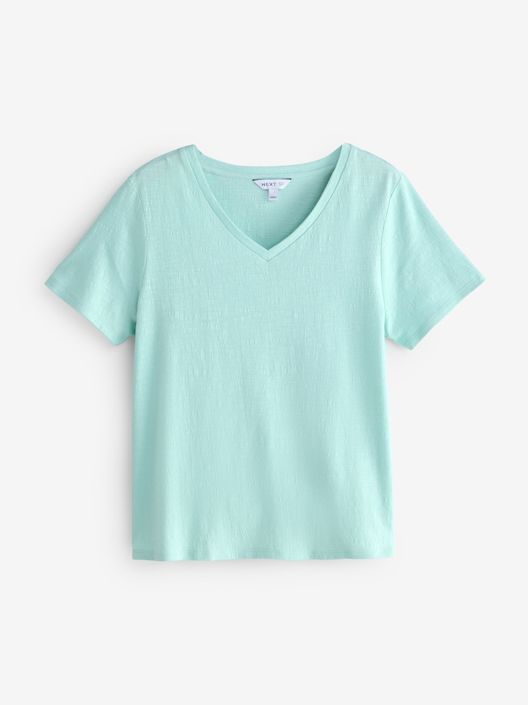 Green Texture V-Neck T-Shirt - Image 1 of 1