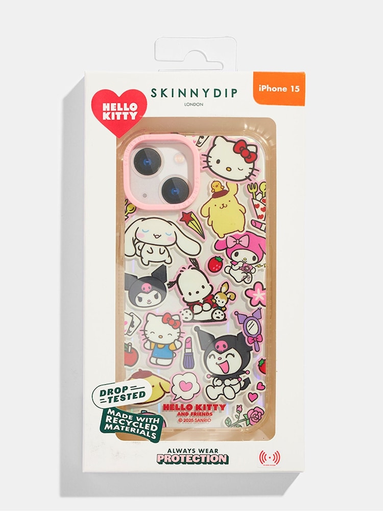 Skinnydip Pink Hello Kitty And Friends Sticker Case - Image 1 of 4