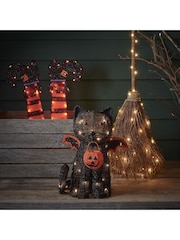 Lights4fun Black Cat Battery Outdoor Halloween Decoration - Image 2 of 3