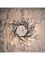 Lights4fun 40cm Pre Lit Black Twig Halloween Wreath - Image 3 of 6