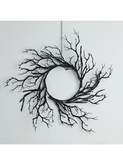 Lights4fun 40cm Pre Lit Black Twig Halloween Wreath - Image 5 of 6