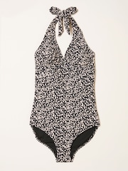 FatFace Braye Black Mono Halter Swimsuit - Image 6 of 6
