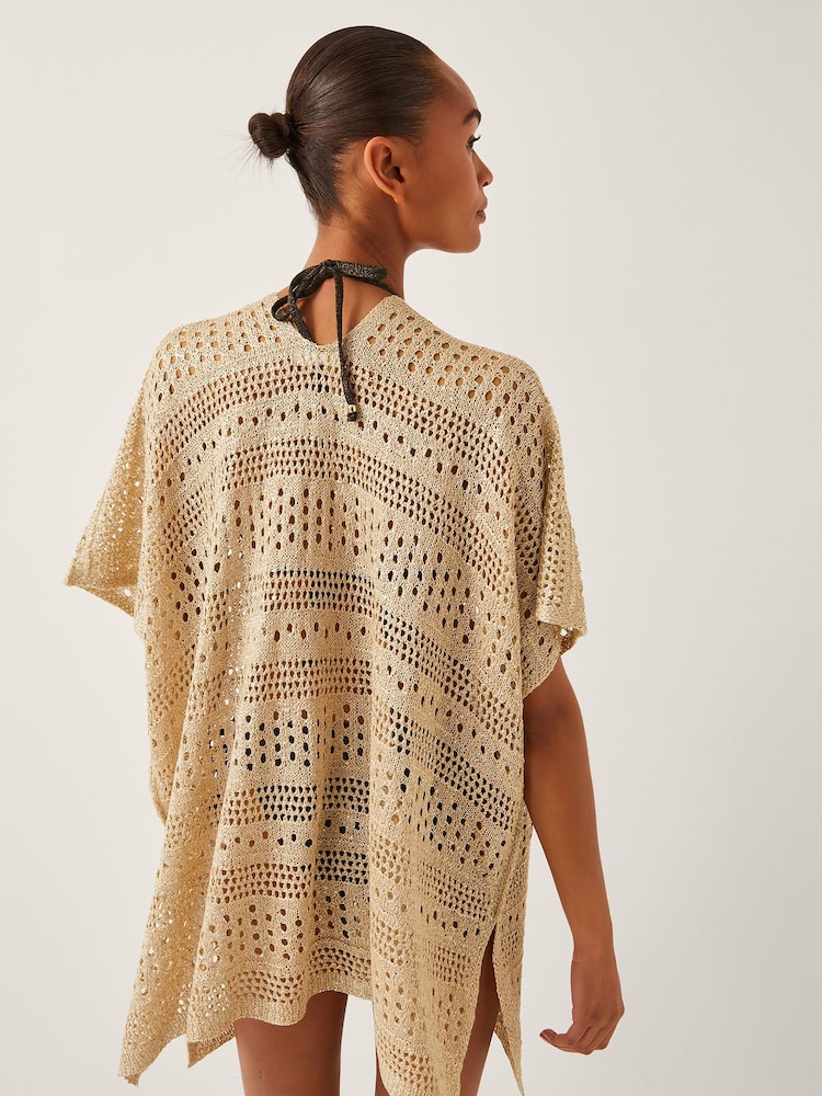 Monsoon Metallic Rosa Knit Mini Kaftan - Image 2 of 4