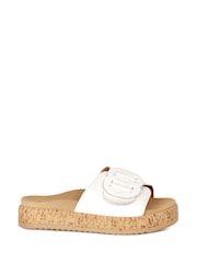 Gabor Kirby Leather Fashion White Mules - Image 1 of 5