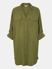 Accessorize Green Long Sleeve Beach Cover-Up Shirt - Image 4 of 4