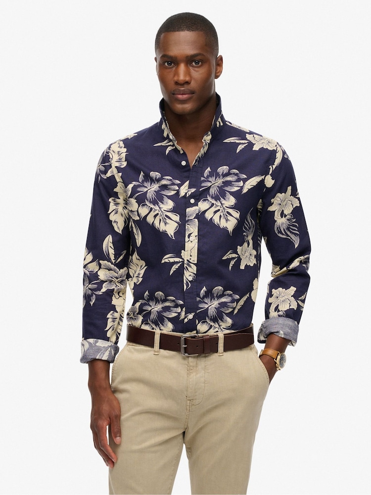 Camisa de praia de manga comprida Superdry - Imagem 1 de 4
