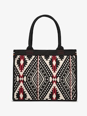 Superdry Black Luxe Embroidered Tote Bag - Image 2 of 4