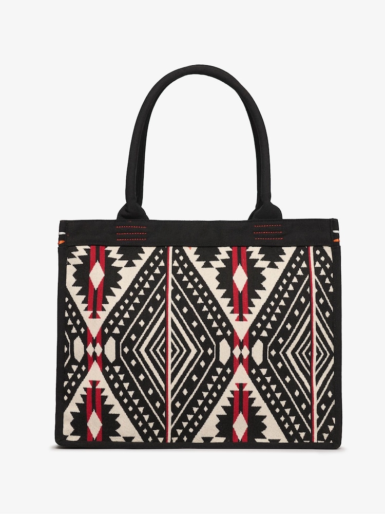 Superdry Black Luxe Embroidered Tote Bag - Image 2 of 4
