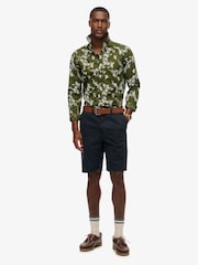 Superdry Green Long Sleeve Beach Shirt - Image 3 of 4
