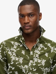 Superdry Green Long Sleeve Beach Shirt - Image 4 of 4