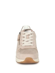 Gabor Louisina Wedge Heel Leather Nude Trainers - Image 4 of 5